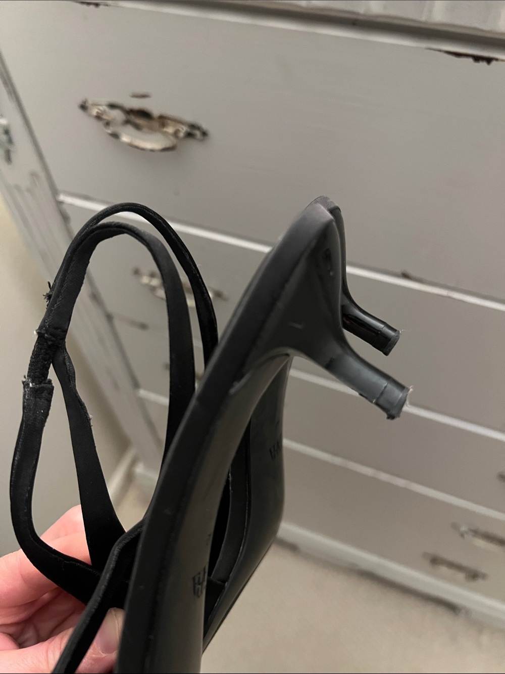 Zara Black Pointed Slingback Pumps with Strap Detail - Picture 11 of 12